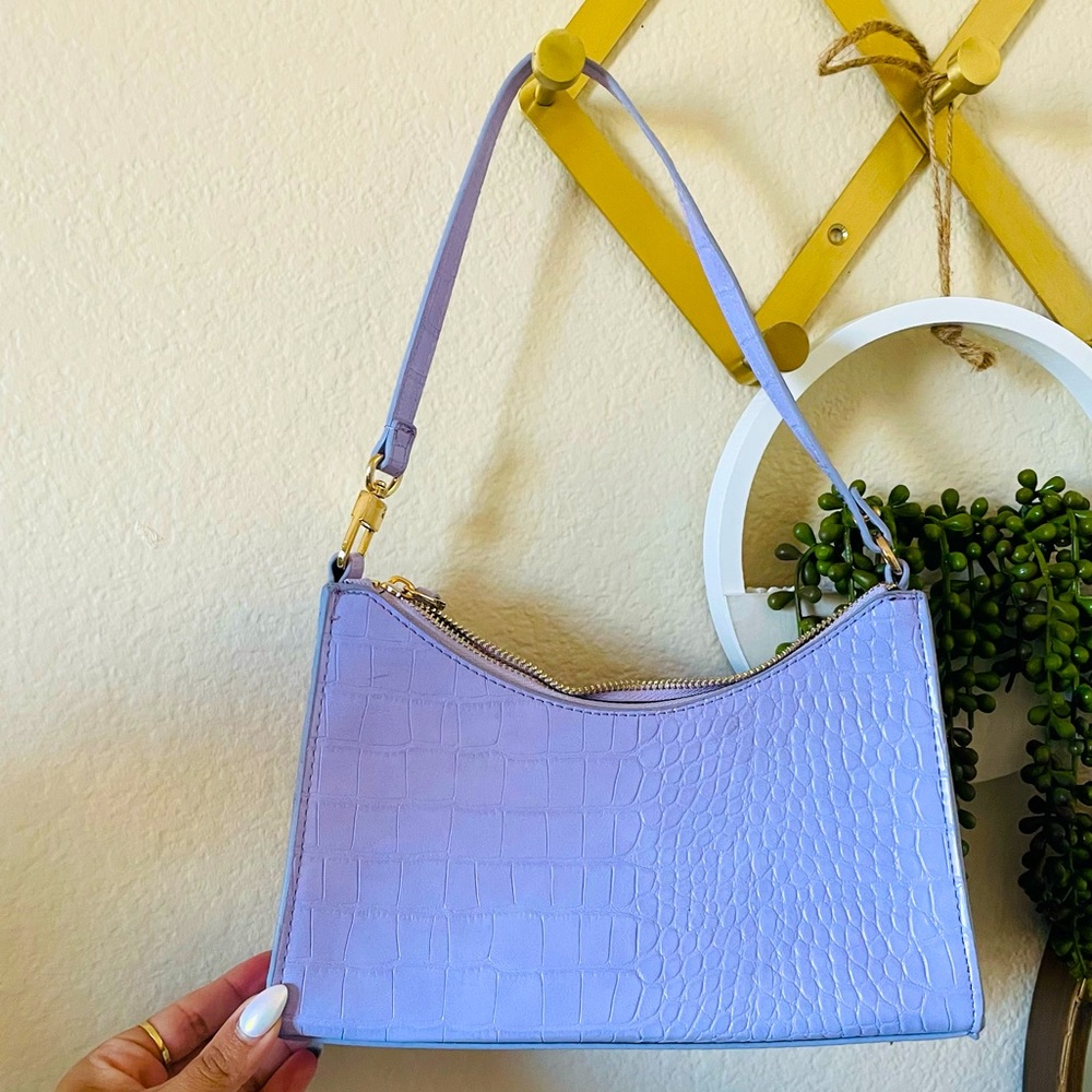 MNG embossed small shoulder bag